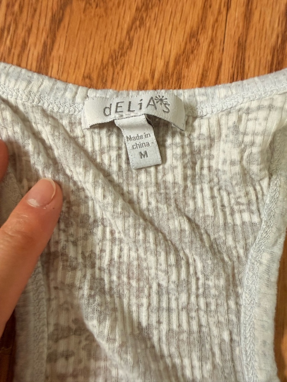 dELiA*s Light Gray Ribbed Racerback Tank - Picture 2 of 2